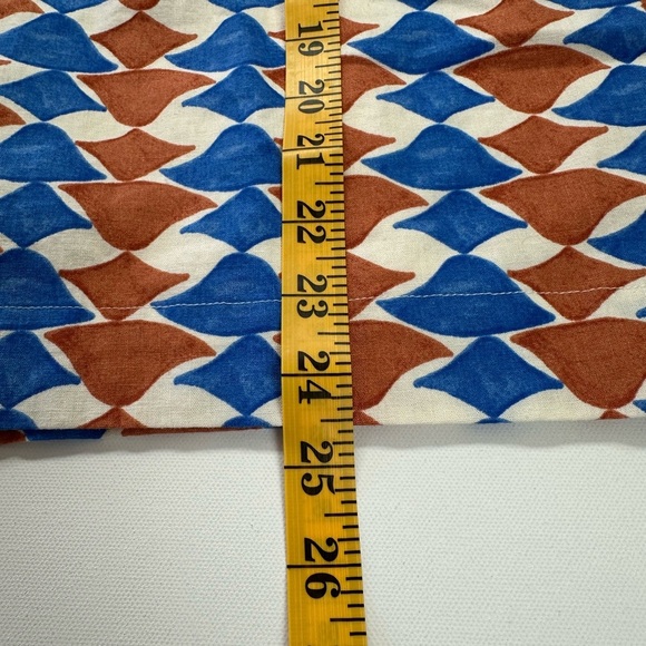 Geometric Blue and Brown Mini Dress - Picture 8 of 13